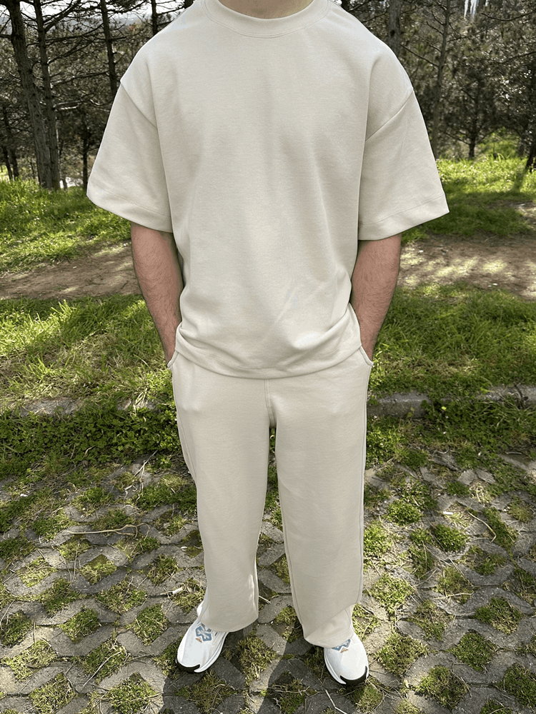 Krem Oversize Takım